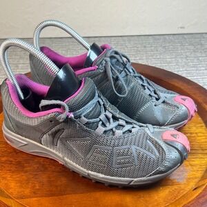 Keen Trail Running Shoes style Womens Hiking Sneakers Mesh Grey Pink 7.5 Flaw